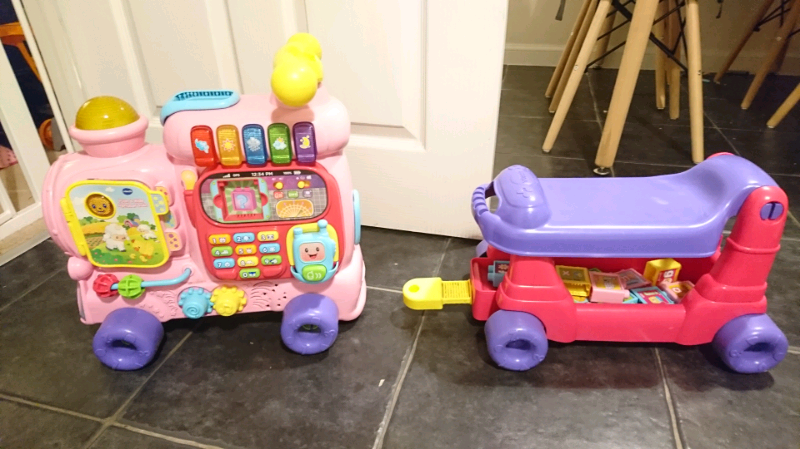 vtech push and ride alphabet train pink